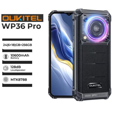 Oukitel WP36 Pro - Téléphone incassable, 10600 mAh, 6/256 Go