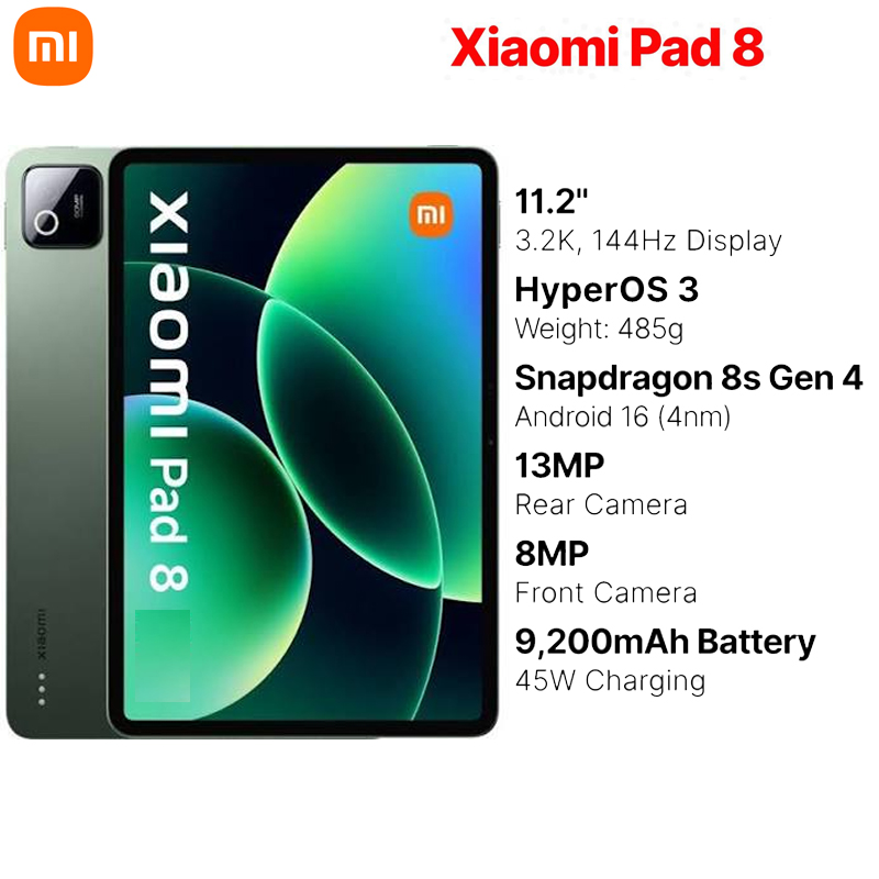 Xiaomi Pad 8 11.2 Pouces 3.2K 9200 mAh Xiaomi Pad 8 11.2 Pouces 3.2K 9200 mAh