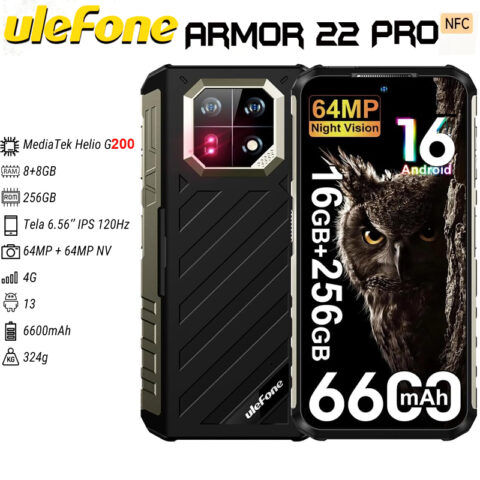 Ulefone Armor 22 Pro 8Go RAM 256Go Android 16