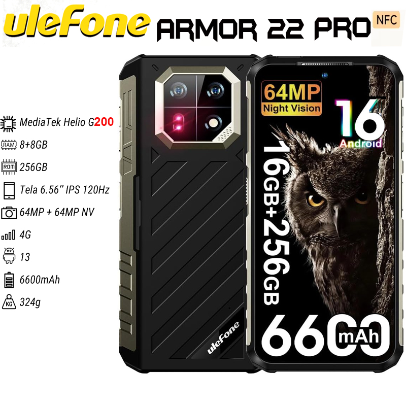 Ulefone Armor 22 Pro 8Go RAM 256Go Android 16