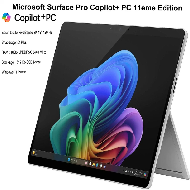 Microsoft Surface Pro 11 16Go / 512 Go SSD Microsoft Surface Pro 11 16Go / 512 Go SSD