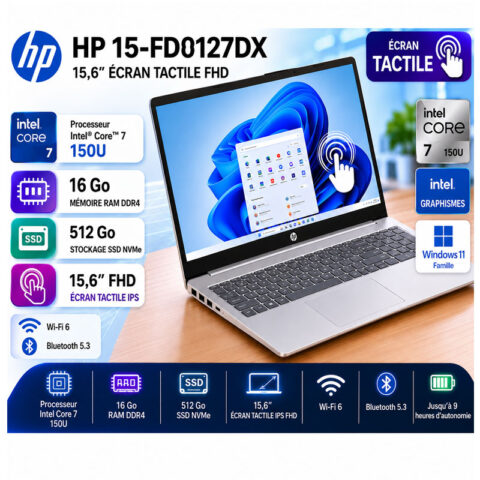 hp laptop 15-fd0127dx core 7 150u a abidjan